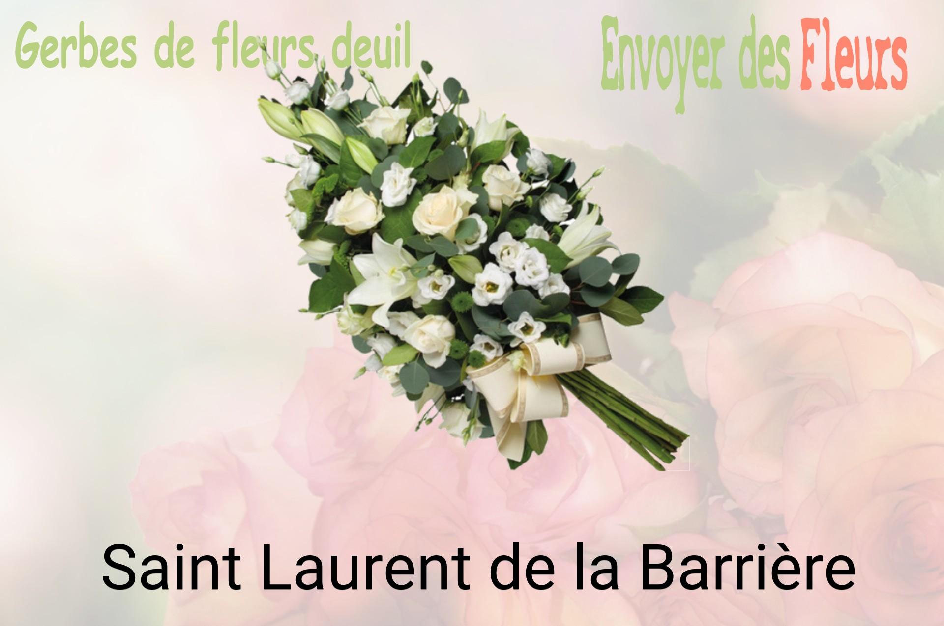 Gerbe de fleurs de deuil livrée à Saint-Laurent-de-la-Barrière